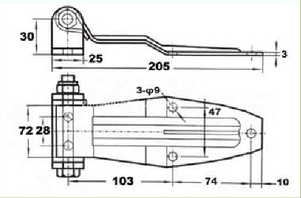 Шарнирная петля двери нержавеющая сталь E6115219 для грузового транспорта 