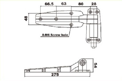 Петля шарнирная накладная E6115591 для грузового транспорта 