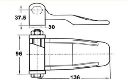 Шарнирная петля двери E6115159 для грузового транспорта 
