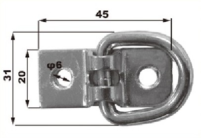 Петля накладная E6115465 для грузового транспорта 